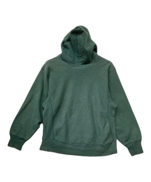 Champion REVERSE WEAVE（チャンピオン リバース ウィーブ）Champion REVERSE WEAVE (チャンピオン リバース ウィーブ) 80s中期ヴィンテージカレッジプリントプルオーバーパーカー グリーン サイズ:sizeLの古着・服飾アイテム