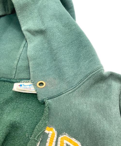 Champion REVERSE WEAVE（チャンピオン リバース ウィーブ）Champion REVERSE WEAVE (チャンピオン リバース ウィーブ) 80s中期ヴィンテージカレッジプリントプルオーバーパーカー グリーン サイズ:sizeLの古着・服飾アイテム