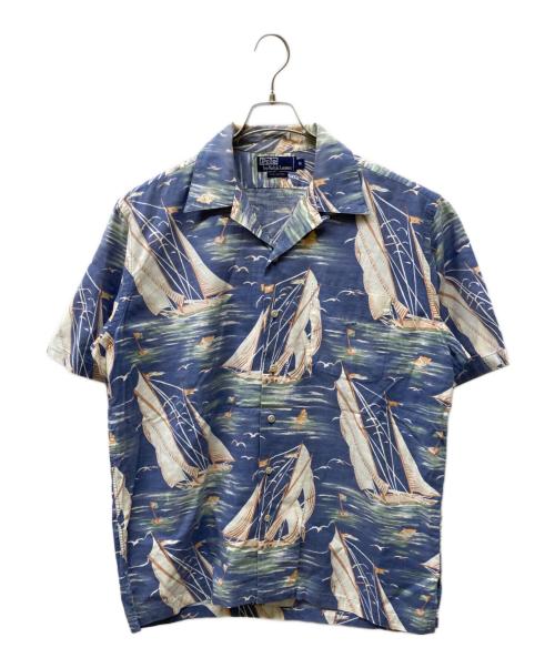 POLO RALPH LAUREN（ポロ・ラルフローレン）POLO RALPH LAUREN (ポロ・ラルフローレン) 90s ヴィンテージヨット柄ハワイアンシャツ ブルー サイズ:Mの古着・服飾アイテム