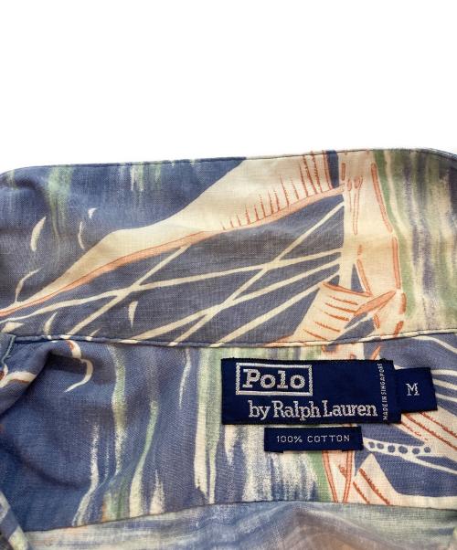 POLO RALPH LAUREN（ポロ・ラルフローレン）POLO RALPH LAUREN (ポロ・ラルフローレン) 90s ヴィンテージヨット柄ハワイアンシャツ ブルー サイズ:Mの古着・服飾アイテム