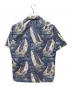 POLO RALPH LAUREN (ポロ・ラルフローレン) 90s ヴィンテージヨット柄ハワイアンシャツ ブルー サイズ:M：14000円