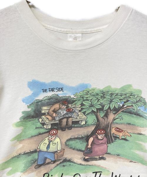THE FAR SIDE（ザファーサイド）THE FAR SIDE (ザファーサイド) 90s USA製ヴィンテージThe Far SideプリントTシャツ ホワイト サイズ:XLの古着・服飾アイテム