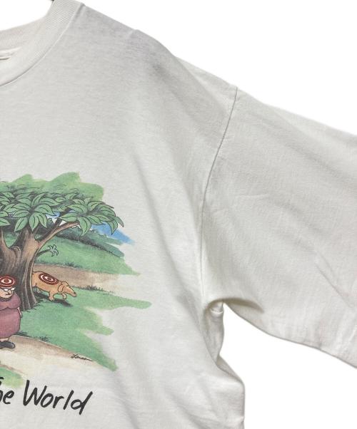 THE FAR SIDE（ザファーサイド）THE FAR SIDE (ザファーサイド) 90s USA製ヴィンテージThe Far SideプリントTシャツ ホワイト サイズ:XLの古着・服飾アイテム