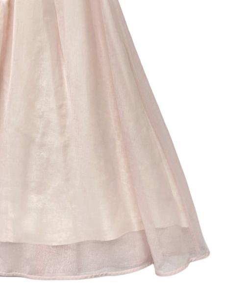 JUSGLITTY（ジャスグリッティー）JUSGLITTY (ジャスグリッティー) リネンライクシアースカート ピンク サイズ:SIZE Mの古着・服飾アイテム