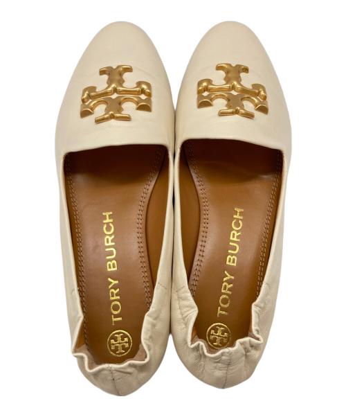 TORY BURCH（トリーバーチ）TORY BURCH (トリーバーチ) ELEANOR フラットシューズ アイボリー サイズ:6 1/2 Mの古着・服飾アイテム