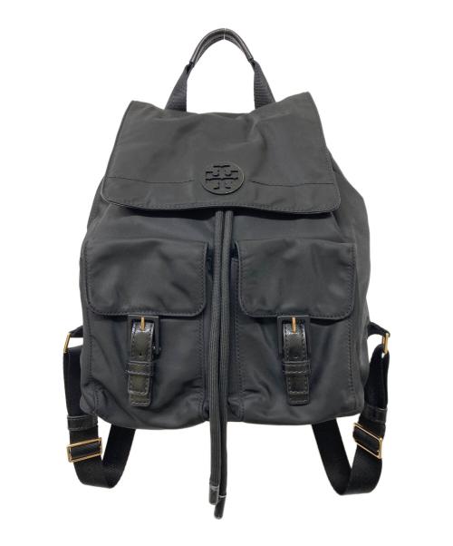 TORY BURCH（トリーバーチ）TORY BURCH (トリーバーチ) ロゴナイロンリュック ブラックの古着・服飾アイテム