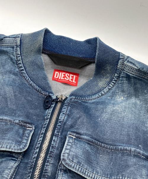 DIESEL（ディーゼル）DIESEL (ディーゼル) デニムボンバージャケット インディゴ サイズ:sizeSの古着・服飾アイテム