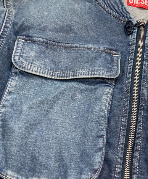 DIESEL（ディーゼル）DIESEL (ディーゼル) デニムボンバージャケット インディゴ サイズ:sizeSの古着・服飾アイテム
