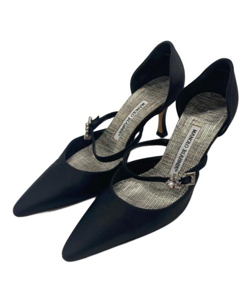 Manolo Blahnik（マノロ ブラニク）Manolo Blahnik (マノロ ブラニク) ポインテッドトゥパンプス ブラック サイズ:size23㎝の古着・服飾アイテム