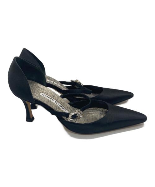 Manolo Blahnik（マノロ ブラニク）Manolo Blahnik (マノロ ブラニク) ポインテッドトゥパンプス ブラック サイズ:size23㎝の古着・服飾アイテム