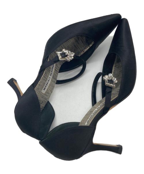 Manolo Blahnik（マノロ ブラニク）Manolo Blahnik (マノロ ブラニク) ポインテッドトゥパンプス ブラック サイズ:size23㎝の古着・服飾アイテム