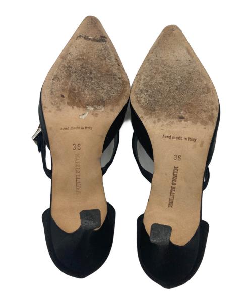 Manolo Blahnik（マノロ ブラニク）Manolo Blahnik (マノロ ブラニク) ポインテッドトゥパンプス ブラック サイズ:size23㎝の古着・服飾アイテム