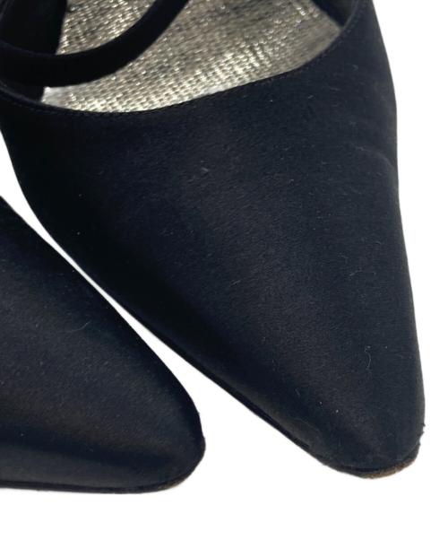 Manolo Blahnik（マノロ ブラニク）Manolo Blahnik (マノロ ブラニク) ポインテッドトゥパンプス ブラック サイズ:size23㎝の古着・服飾アイテム