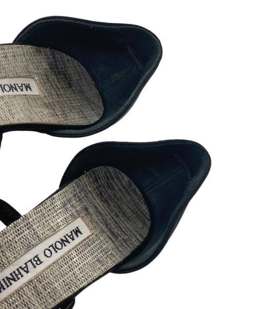 Manolo Blahnik（マノロ ブラニク）Manolo Blahnik (マノロ ブラニク) ポインテッドトゥパンプス ブラック サイズ:size23㎝の古着・服飾アイテム
