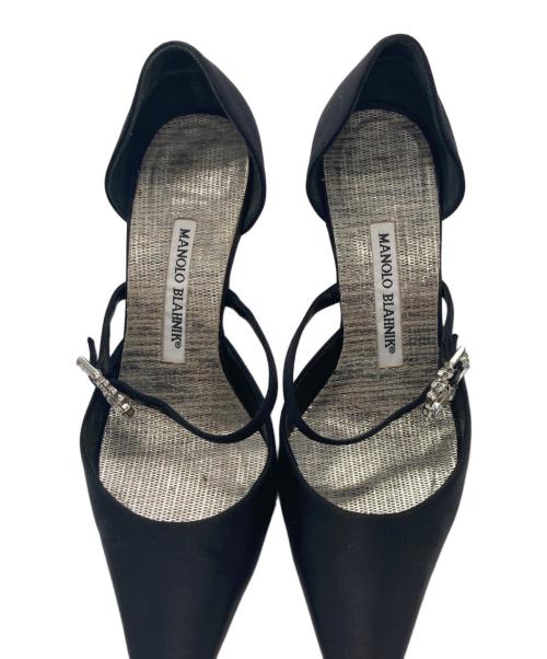 Manolo Blahnik（マノロ ブラニク）Manolo Blahnik (マノロ ブラニク) ポインテッドトゥパンプス ブラック サイズ:size23㎝の古着・服飾アイテム
