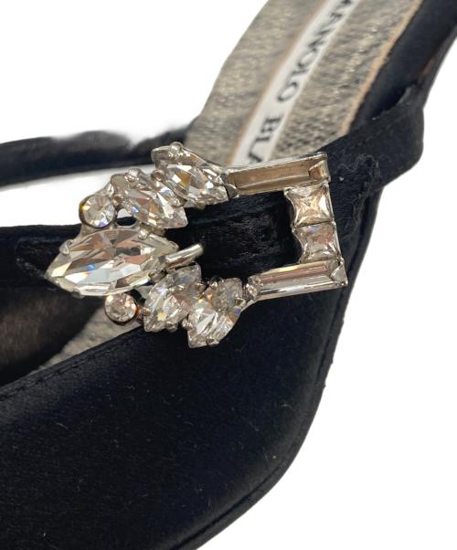 Manolo Blahnik（マノロ ブラニク）Manolo Blahnik (マノロ ブラニク) ポインテッドトゥパンプス ブラック サイズ:size23㎝の古着・服飾アイテム