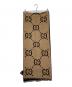 GUCCI (グッチ) GGジャガードウールシルクスカーフ ベージュ×ブラウン：35000円