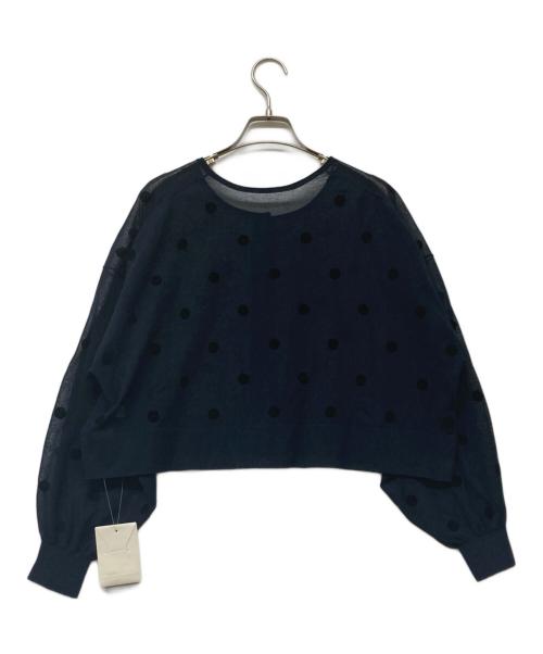 IENA（イエナ）IENA (イエナ) 25SS FILMY ドット カーディガン ネイビー サイズ:Free 未使用品の古着・服飾アイテム