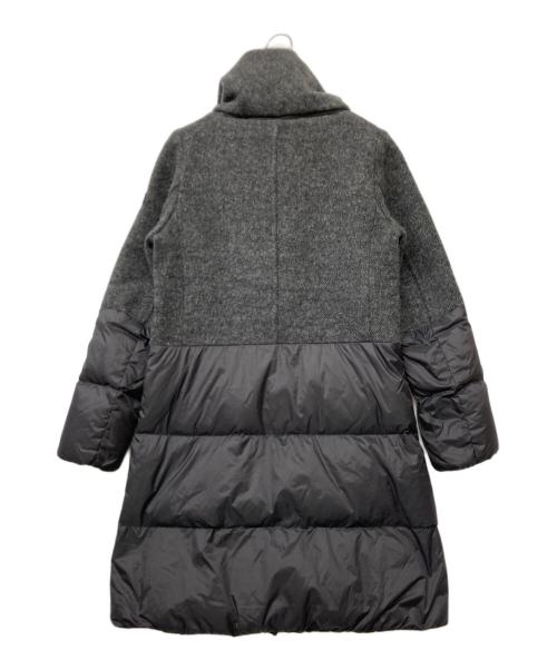 blanc basque（ブランバスク）BLANC basque (ブランバスク) ウールブレンド切替ダウンコート ブラック×グレー サイズ:SIZE 40の古着・服飾アイテム
