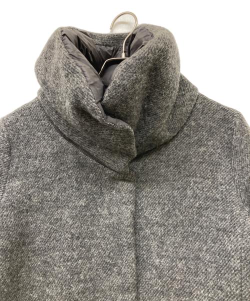 blanc basque（ブランバスク）BLANC basque (ブランバスク) ウールブレンド切替ダウンコート ブラック×グレー サイズ:SIZE 40の古着・服飾アイテム