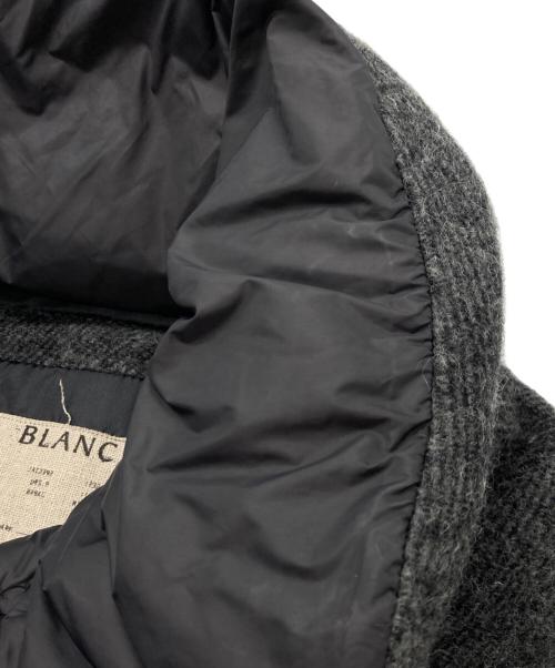 blanc basque（ブランバスク）BLANC basque (ブランバスク) ウールブレンド切替ダウンコート ブラック×グレー サイズ:SIZE 40の古着・服飾アイテム