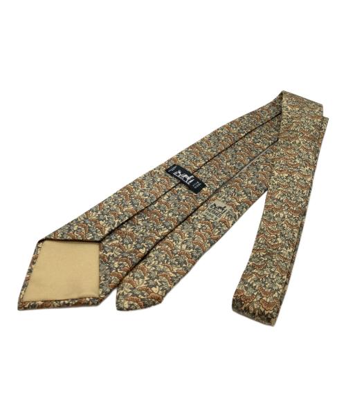 HERMES（エルメス）HERMES (エルメス) ボタニカル総柄シルクネクタイ ベージュ サイズ:不明の古着・服飾アイテム