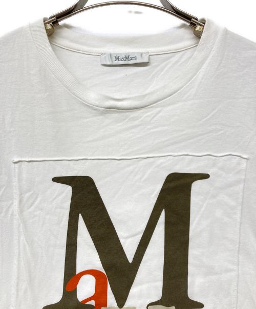 MaxMara（マックスマーラ）MaxMara (マックスマーラ) ロゴプリントTシャツ ホワイト サイズ:SIZE Mの古着・服飾アイテム