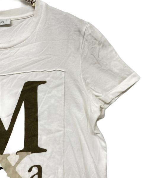 MaxMara（マックスマーラ）MaxMara (マックスマーラ) ロゴプリントTシャツ ホワイト サイズ:SIZE Mの古着・服飾アイテム