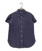 POLO RALPH LAURENポロ・ラルフローレン）の古着「SS NP DMQ ST-SHORT SLEEVE-SHIRT/エスエス エヌピー ディーエムキュー エスティー ショート スリーブ シャツ」｜ネイビー