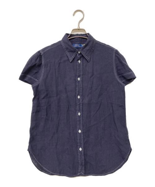 POLO RALPH LAUREN（ポロ・ラルフローレン）POLO RALPH LAUREN (ポロ・ラルフローレン) SS NP DMQ ST-SHORT SLEEVE-SHIRT/エスエス エヌピー ディーエムキュー エスティー ショート スリーブ シャツ ネイビー サイズ:Sの古着・服飾アイテム