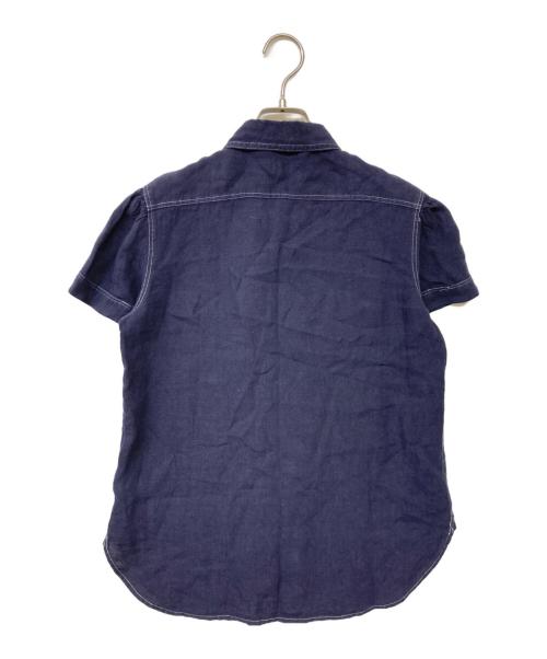 POLO RALPH LAUREN（ポロ・ラルフローレン）POLO RALPH LAUREN (ポロ・ラルフローレン) SS NP DMQ ST-SHORT SLEEVE-SHIRT/エスエス エヌピー ディーエムキュー エスティー ショート スリーブ シャツ ネイビー サイズ:Sの古着・服飾アイテム