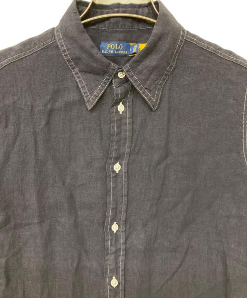POLO RALPH LAUREN（ポロ・ラルフローレン）POLO RALPH LAUREN (ポロ・ラルフローレン) SS NP DMQ ST-SHORT SLEEVE-SHIRT/エスエス エヌピー ディーエムキュー エスティー ショート スリーブ シャツ ネイビー サイズ:Sの古着・服飾アイテム