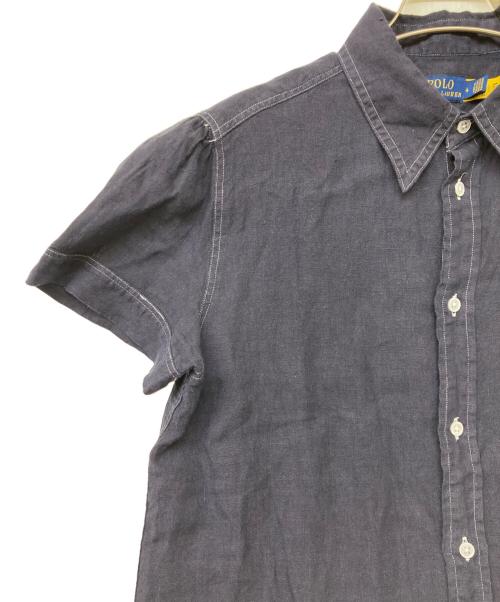 POLO RALPH LAUREN（ポロ・ラルフローレン）POLO RALPH LAUREN (ポロ・ラルフローレン) SS NP DMQ ST-SHORT SLEEVE-SHIRT/エスエス エヌピー ディーエムキュー エスティー ショート スリーブ シャツ ネイビー サイズ:Sの古着・服飾アイテム
