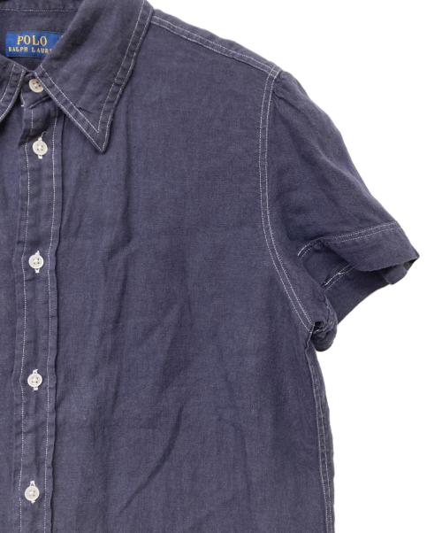 POLO RALPH LAUREN（ポロ・ラルフローレン）POLO RALPH LAUREN (ポロ・ラルフローレン) SS NP DMQ ST-SHORT SLEEVE-SHIRT/エスエス エヌピー ディーエムキュー エスティー ショート スリーブ シャツ ネイビー サイズ:Sの古着・服飾アイテム