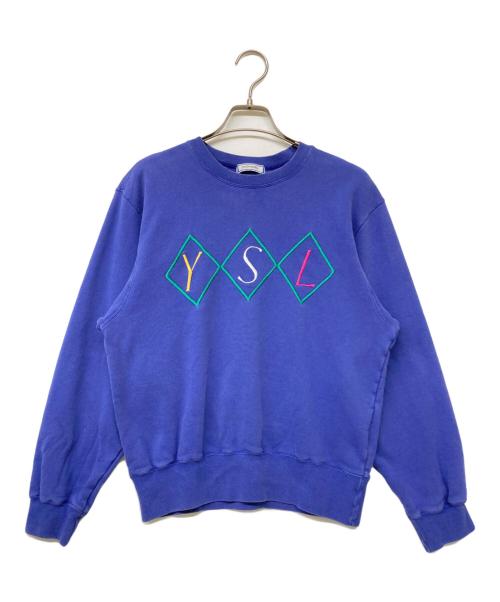 Yves Saint Laurent（イヴサンローラン）Yves Saint Laurent (イヴサンローラン) ロゴ刺繍スウェット パープル サイズ:SIZE Mの古着・服飾アイテム