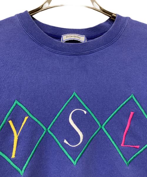 Yves Saint Laurent（イヴサンローラン）Yves Saint Laurent (イヴサンローラン) ロゴ刺繍スウェット パープル サイズ:SIZE Mの古着・服飾アイテム