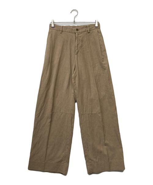 MUSE de Deuxieme Classe（ミューズ ドゥーズィエム クラス）MUSE de Deuxieme Classe (ミューズ ドゥーズィエム クラス) FIBRY TUCK PANTS/ファイブリー タック パンツ ベージュ サイズ:38の古着・服飾アイテム