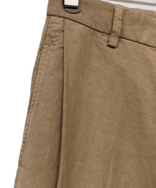 MUSE de Deuxieme Classe（ミューズ ドゥーズィエム クラス）MUSE de Deuxieme Classe (ミューズ ドゥーズィエム クラス) FIBRY TUCK PANTS/ファイブリー タック パンツ ベージュ サイズ:38の古着・服飾アイテム