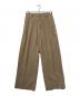 MUSE de Deuxieme Classe（ミューズ ドゥーズィエム クラス）の古着「FIBRY TUCK PANTS/ファイブリー タック パンツ」｜ベージュ