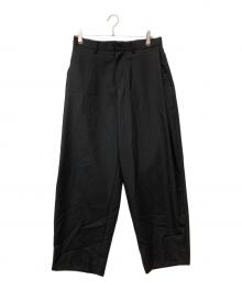 SOEJU（ソージュ）の古着「ウールツイルバレルパンツ」｜ブラック