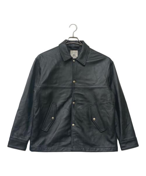 417 by EDIFICE（417 バイ エディフィス）417 by EDIFICE (417 バイ エディフィス) ラムレザーコーチジャケット ブラック サイズ:Mの古着・服飾アイテム