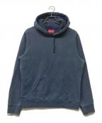 SUPREMEシュプリーム）の古着「Overdyed Hooded Sweatshirt/オーバーダイド・フーデッド・スウェットシャツ」｜ブルー