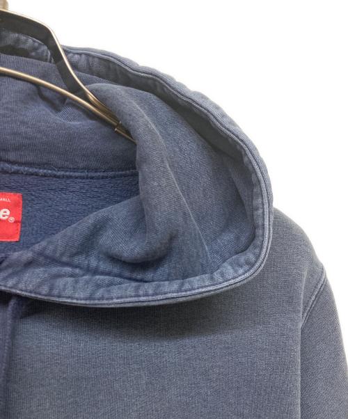 SUPREME（シュプリーム）Supreme (シュプリーム) Overdyed Hooded Sweatshirt/オーバーダイド・フーデッド・スウェットシャツ ブルー サイズ:Sの古着・服飾アイテム
