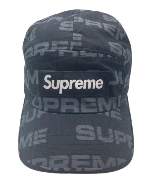 SUPREME（シュプリーム）SUPREME (シュプリーム) 20AW Reactive Print Camp Cap(ニイゼロエーダブリュー リアクティブ プリント キャンプ キャップ) ブラックの古着・服飾アイテム