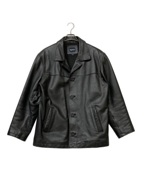 Right-on（ライトオン）Right-on (ライトオン) レザーコート ブラック サイズ:Lの古着・服飾アイテム