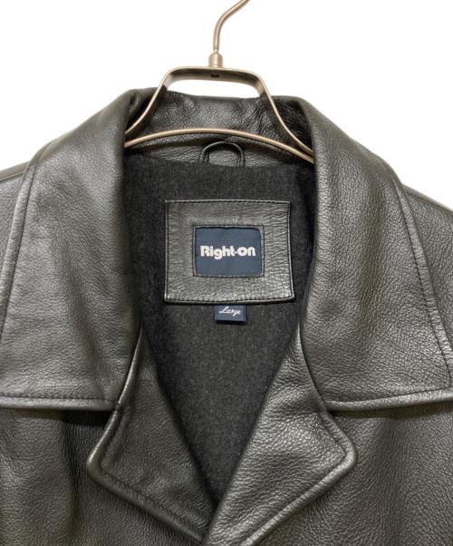 Right-on（ライトオン）Right-on (ライトオン) レザーコート ブラック サイズ:Lの古着・服飾アイテム