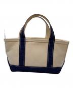 L.L.Beanエルエルビーン）の古着「BOAT AND TOTE BAG SMALL(ボート・アンド・トート・バッグ・スモール)」｜アイボリー×ネイビー