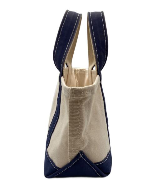 L.L.Bean（エルエルビーン）L.L.Bean (エルエルビーン) BOAT AND TOTE BAG SMALL(ボート・アンド・トート・バッグ・スモール) アイボリー×ネイビーの古着・服飾アイテム