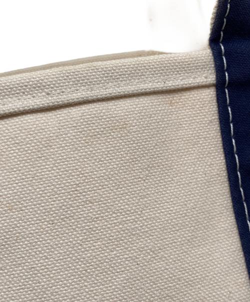 L.L.Bean（エルエルビーン）L.L.Bean (エルエルビーン) BOAT AND TOTE BAG SMALL(ボート・アンド・トート・バッグ・スモール) アイボリー×ネイビーの古着・服飾アイテム