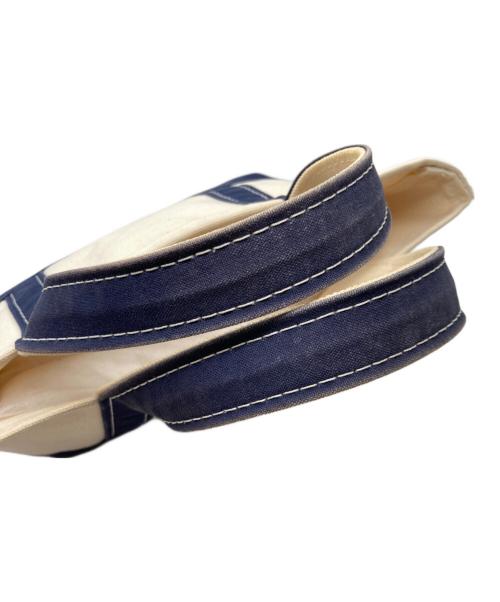 L.L.Bean（エルエルビーン）L.L.Bean (エルエルビーン) BOAT AND TOTE BAG SMALL(ボート・アンド・トート・バッグ・スモール) アイボリー×ネイビーの古着・服飾アイテム